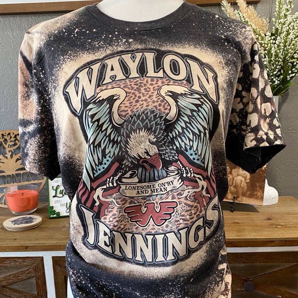 Waylon Jennings Bleached Tshirt